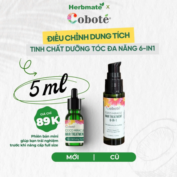 8 Tinh Chất Dưỡng Tóc Đa Năng 6-in-1 Coboté 50ml – Phục Hồi Và Tỏa Sáng Mái Tóc Tự Nhiên