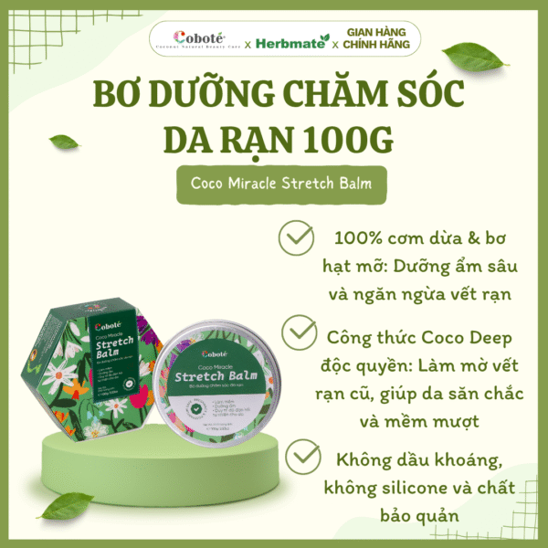 Bơ Dưỡng Chăm Sóc Da Rạn Coboté 100g – Giải Pháp Dưỡng Ẩm Chuyên Sâu & Gia Tăng Độ Đàn Hồi Cho Da