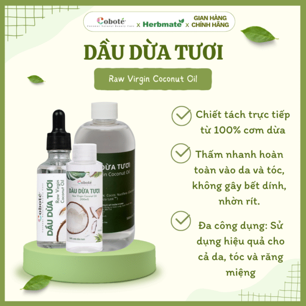 Dầu Dừa Tươi Coboté – Tinh Túy Từ Công Nghệ Ly Tâm HSC Bến Tre