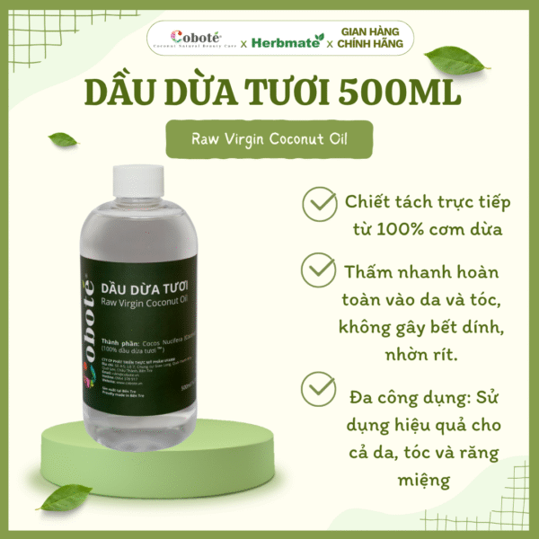 Dầu Dừa Tươi Coboté – Tinh Túy Từ Công Nghệ Ly Tâm HSC Bến Tre