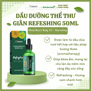 Dầu Dưỡng Thể Thư Giãn Coboté Refeshing 50ml – Khóa Ẩm Và Khơi Gợi Cảm Xúc