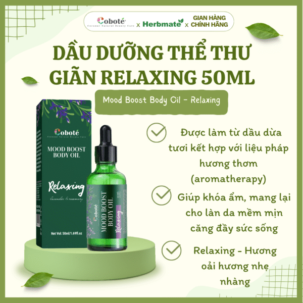 Dầu Dưỡng Thể Thư Giãn Coboté 50ml – Khóa Ẩm Và Khơi Gợi Cảm Xúc