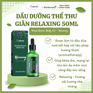 Dầu Dưỡng Thể Thư Giãn Coboté Relaxing 50ml – Khóa Ẩm Và Khơi Gợi Cảm Xúc