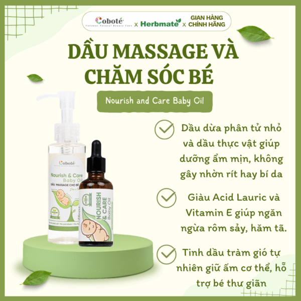 Dầu Massage Và Chăm Sóc Bé Coboté – Chăm Sóc Dịu Nhẹ Và Giữ Ấm Thuần Tự Nhiên