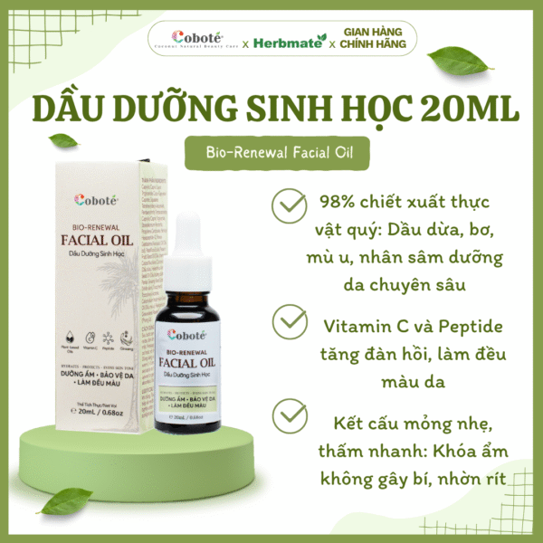 Dầu Dưỡng Sinh Học Coboté – Tinh Hoa Thực Vật Phục Hồi Và Trẻ Hóa Làn Da
