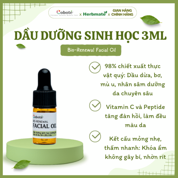 Dầu Dưỡng Sinh Học Coboté – Tinh Hoa Thực Vật Phục Hồi Và Trẻ Hóa Làn Da