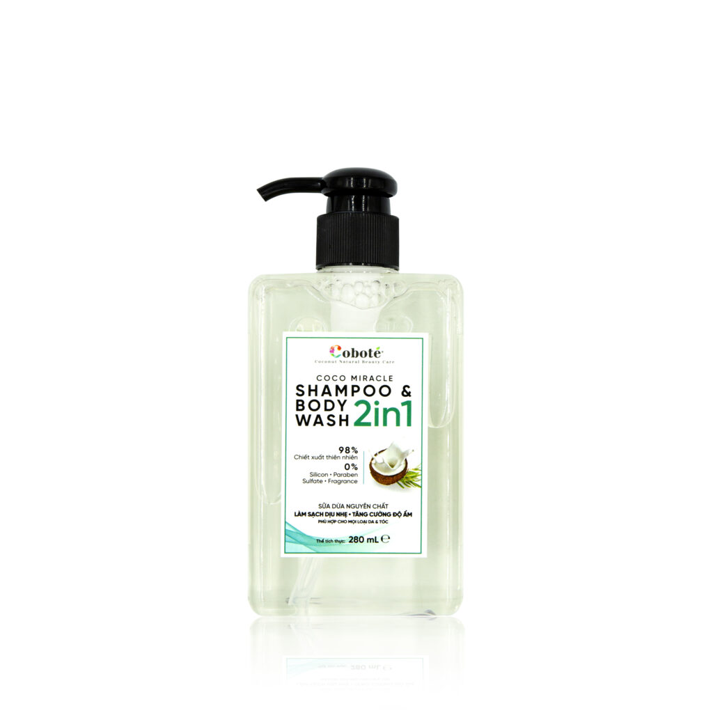 Dầu tắm gội toàn thân 2in1 Coboté 280ml