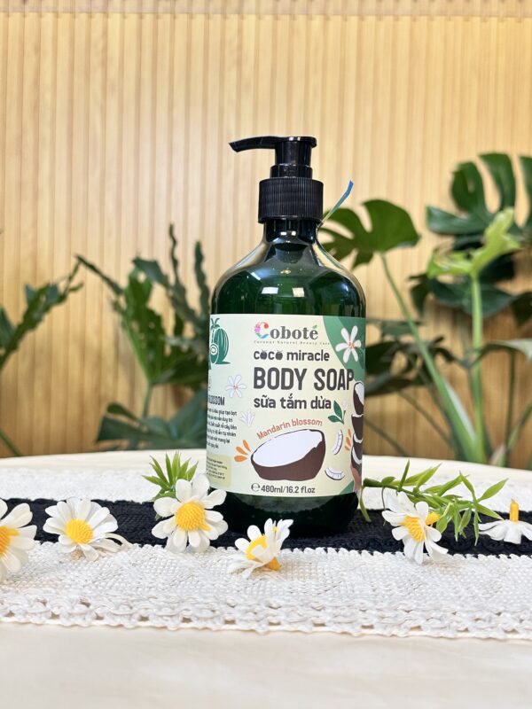 IMG_3254 Sữa Tắm Dưỡng Dừa Hương Hoa Quýt Hồng Coco Miracle Body Soap Mandarin Blossom Coboté 480ml – Sạch Sâu Dịu Nhẹ, Cấp Ẩm Tức Thì