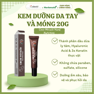 KEM DƯỠNG DA TAY & MÓNG 20G Kem Dưỡng Da Tay Và Móng Coboté 20g – Dưỡng Chất Thiên Nhiên Cho Đôi Tay Mềm Mại