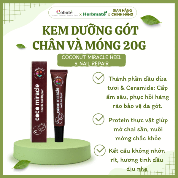 Kem Dưỡng Gót Chân Và Móng Coboté 20g – Giải Pháp Phục Hồi Chuyên Biệt Cho Đôi Chân