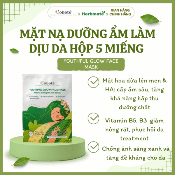 Mặt Nạ Dưỡng Ẩm Và Làm Dịu Da Coboté – Giải Pháp Cấp Ẩm Và Phục Hồi Da Tức Thì
