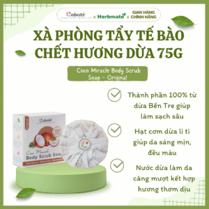 Xà Phòng Tẩy Tế Bào Chết Coboté 75g – Sạch Sâu Và Dưỡng Ẩm Toàn Phần