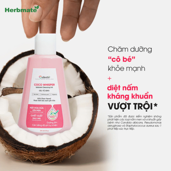Gel Vệ Sinh Coco Whisper Coboté – Chăm Sóc Dịu Nhẹ Và Bảo Vệ Hệ Vi Sinh