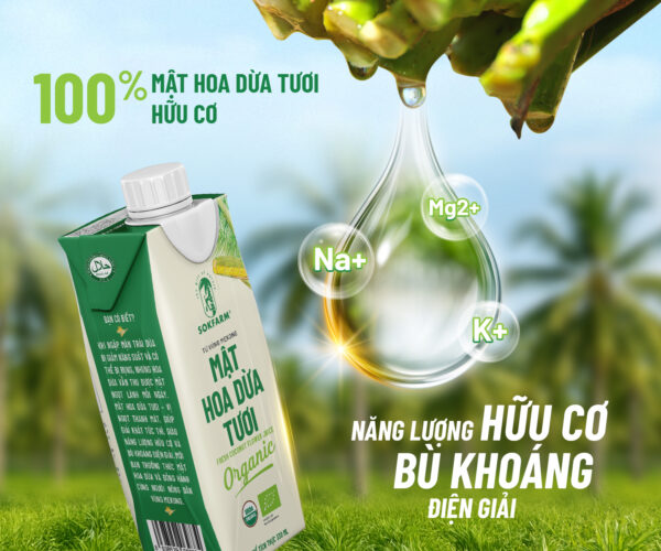 Mật Hoa Dừa Tươi Sokfarm 330ml – Thức Uống Bù Khoáng Điện Giải Tự Nhiên