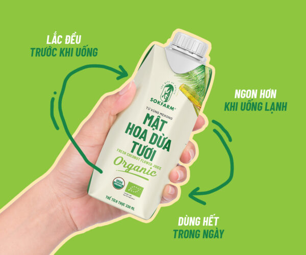 Mật Hoa Dừa Tươi Sokfarm 330ml – Thức Uống Bù Khoáng Điện Giải Tự Nhiên