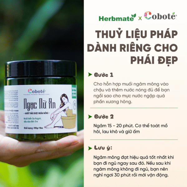 Muối ngâm mông thảo dược Ngọc Nữ An – Liệu Pháp Ngâm Mông Dưỡng Sinh Cổ Truyền Cho Phái Đẹp