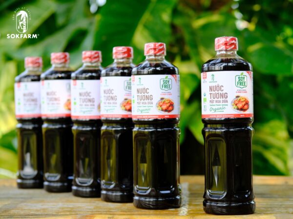 Nước Tương Mật Hoa Dừa Organic Sokfarm Dòng nguyên bản  – Vị Umami Tự Nhiên, An Toàn Cho Sức Khỏe