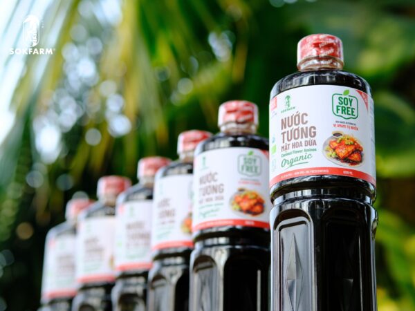 Nước Tương Mật Hoa Dừa Organic Sokfarm Dòng nguyên bản  – Vị Umami Tự Nhiên, An Toàn Cho Sức Khỏe