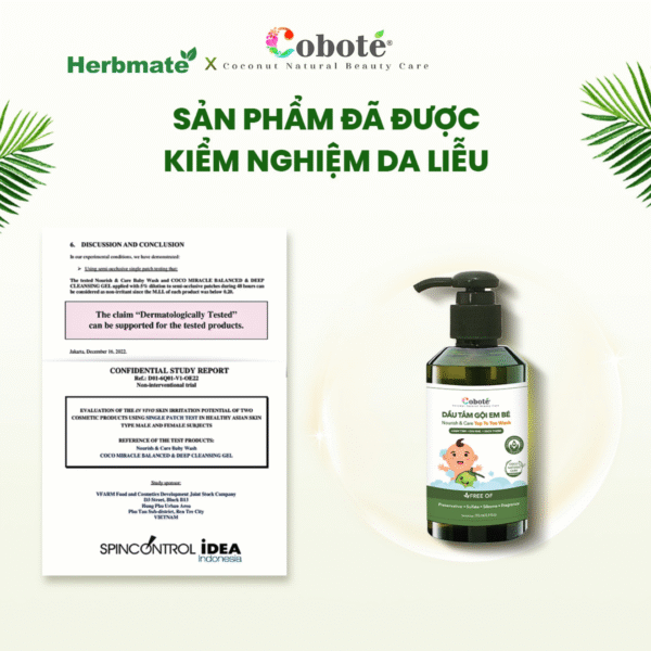 Dầu Tắm Gội Cho Bé Coboté – Nâng Niu Làn Da Thuần Khiết Của Bé Yêu