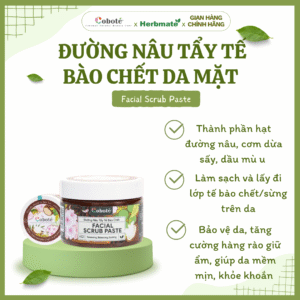 Tẩy Tế Bào Chết Da Mặt Đường Nâu Coboté – Sạch Sâu Và Dưỡng Ẩm Mềm Mượt