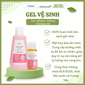 Gel Vệ Sinh Coco Whisper Coboté – Chăm Sóc Dịu Nhẹ Và Bảo Vệ Hệ Vi Sinh