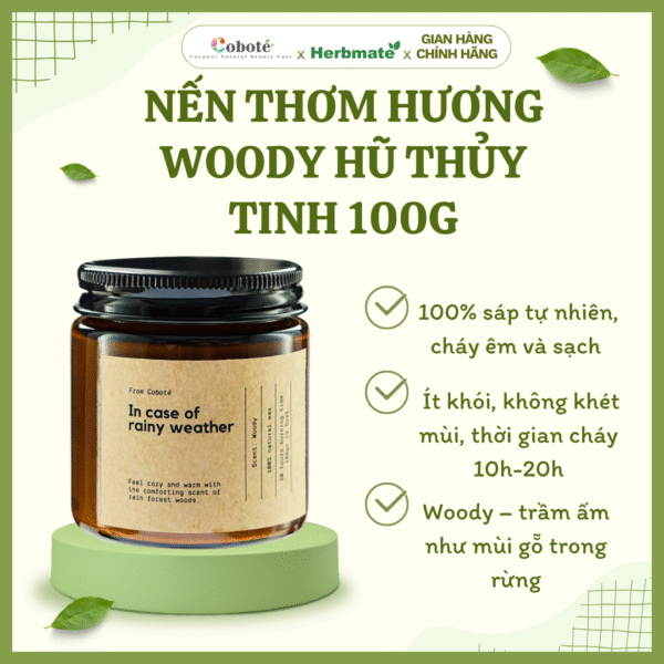 Nến Thơm Coboté Woody – Gói Ghém Hơi Ấm Rừng Già Cho Những Ngày Mưa