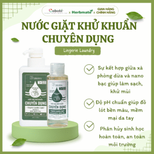 Nước Giặt Chuyên Dụng Coboté – Sạch Khuẩn, Mềm Vải Và An Toàn Cho Da Nhạy Cảm