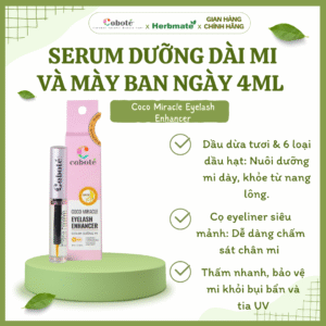 Serum Dưỡng Dài Mi Ban Ngày Coboté 4ml – Bảo Vệ Và Nuôi Dưỡng Hàng Mi Suốt Ngày Dài