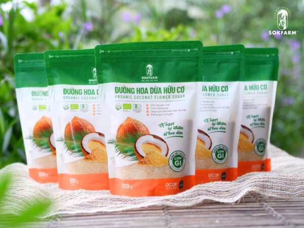 Đường Hoa Dừa Organic Sokfarm – Vị Ngọt Hấp Thu Chậm, Năng Lượng Lành Cho Cả Gia Đình