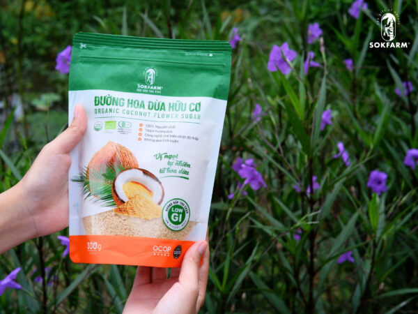 Đường Hoa Dừa Organic Sokfarm – Vị Ngọt Hấp Thu Chậm, Năng Lượng Lành Cho Cả Gia Đình