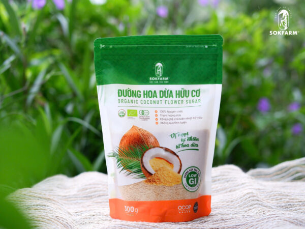 Đường Hoa Dừa Organic Sokfarm – Vị Ngọt Hấp Thu Chậm, Năng Lượng Lành Cho Cả Gia Đình