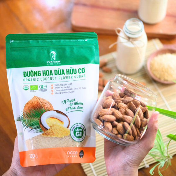 Đường Hoa Dừa Organic Sokfarm – Vị Ngọt Hấp Thu Chậm, Năng Lượng Lành Cho Cả Gia Đình