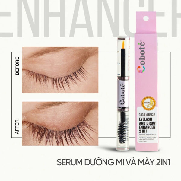 Serum Dưỡng Dài Mi & Mày 2in1 Coboté 10ml – Giải Pháp Cho Hàng Mi Đen Nhánh, Khỏe Mạnh