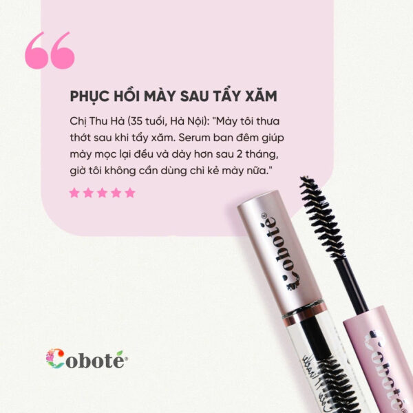 Serum Dưỡng Dài Mi Và Mày Ban Đêm Coboté 6ml – Phục Hồi Chuyên Sâu Trong Giấc Ngủ