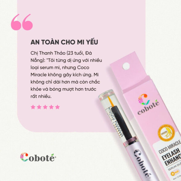 Serum Dưỡng Dài Mi Ban Ngày Coboté 4ml – Bảo Vệ Và Nuôi Dưỡng Hàng Mi Suốt Ngày Dài